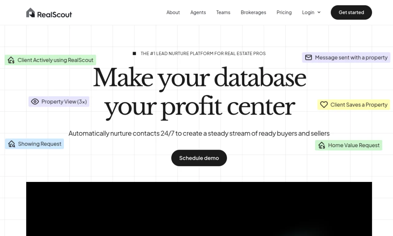 Screenshot of RealScout website