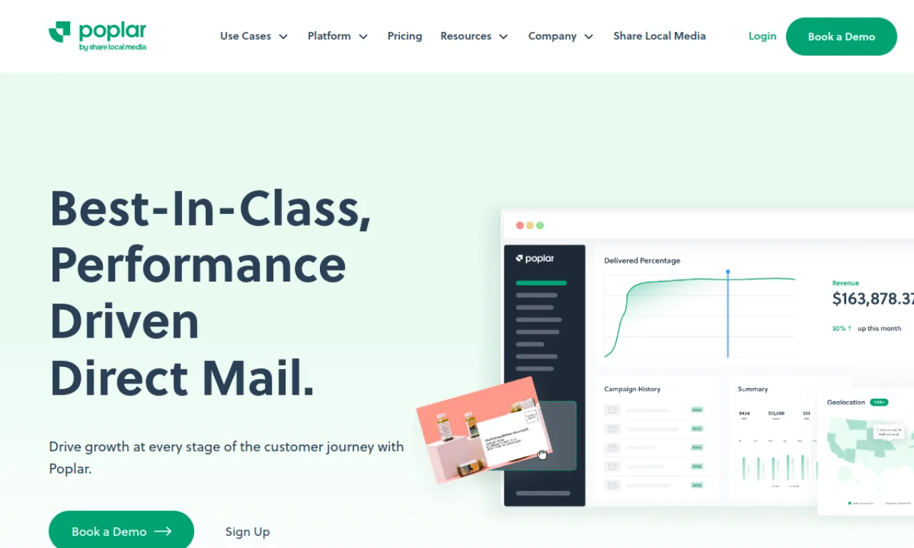 Screenshot of Poplar website