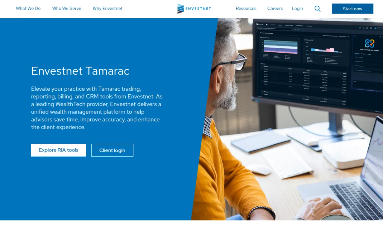 Screenshot of Tamarac website