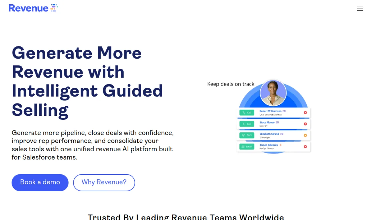 Screenshot of Revenue.io Slack website