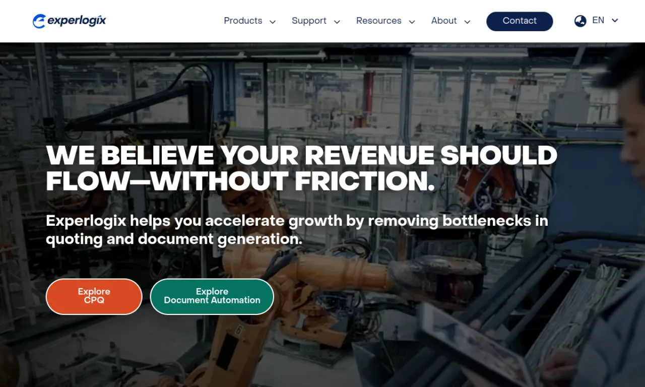 Screenshot of Experlogix website