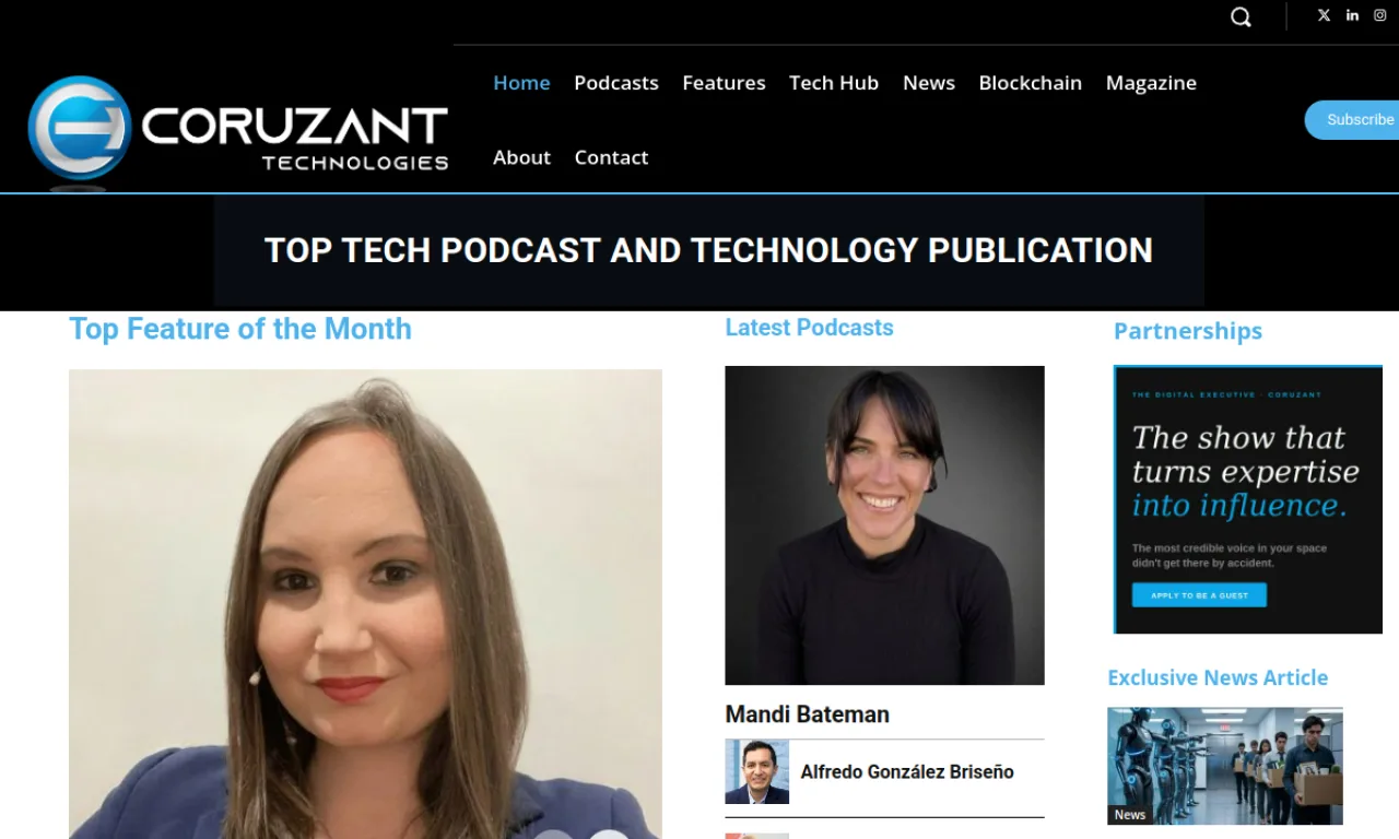 Screenshot of Coruzant website