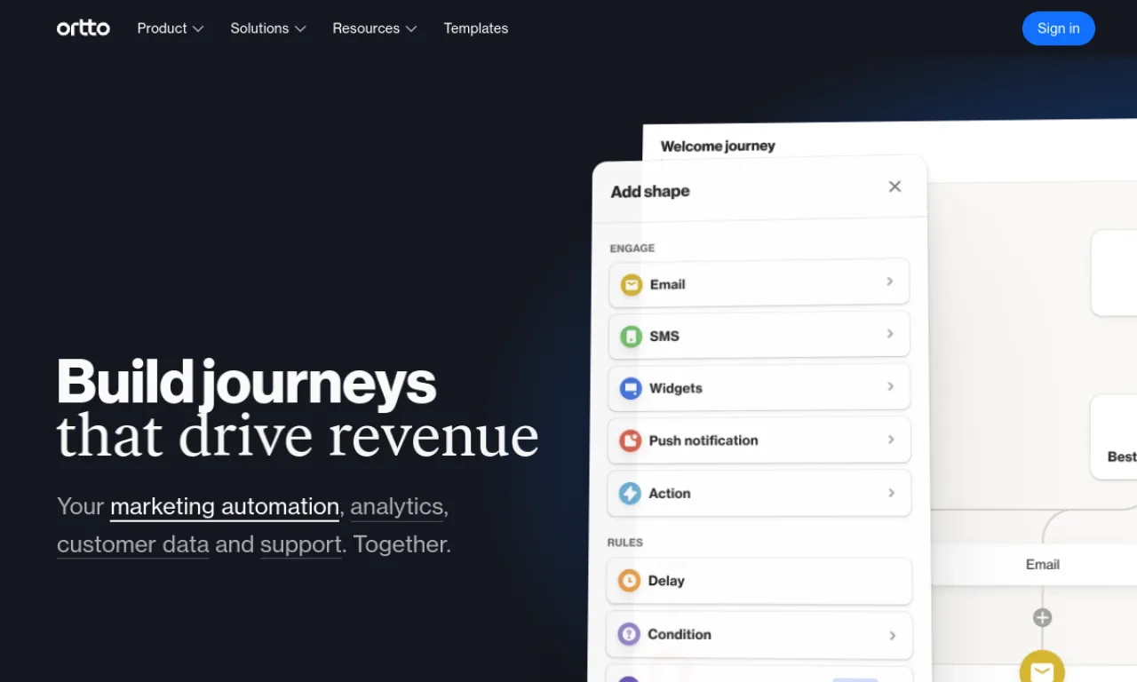 Screenshot of Ortto (Autopilot) website