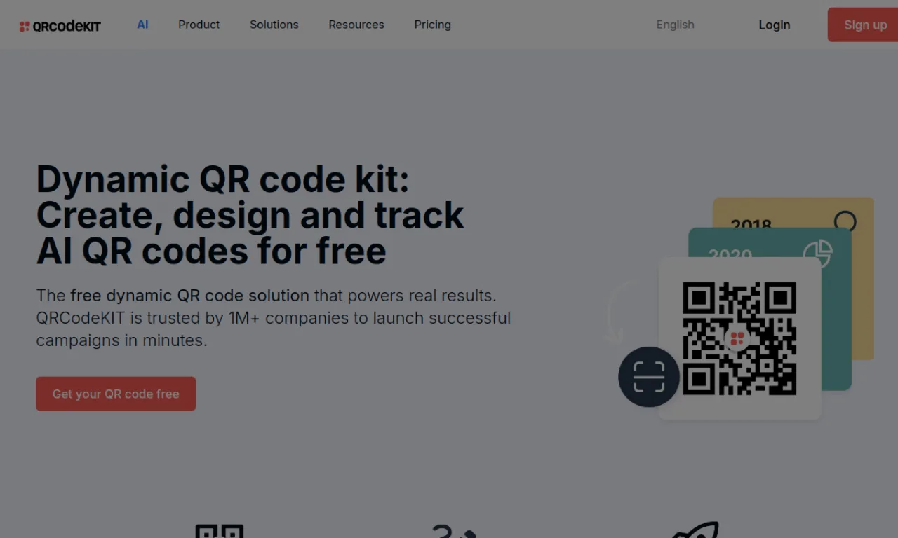 Screenshot of QRCodeKIT website