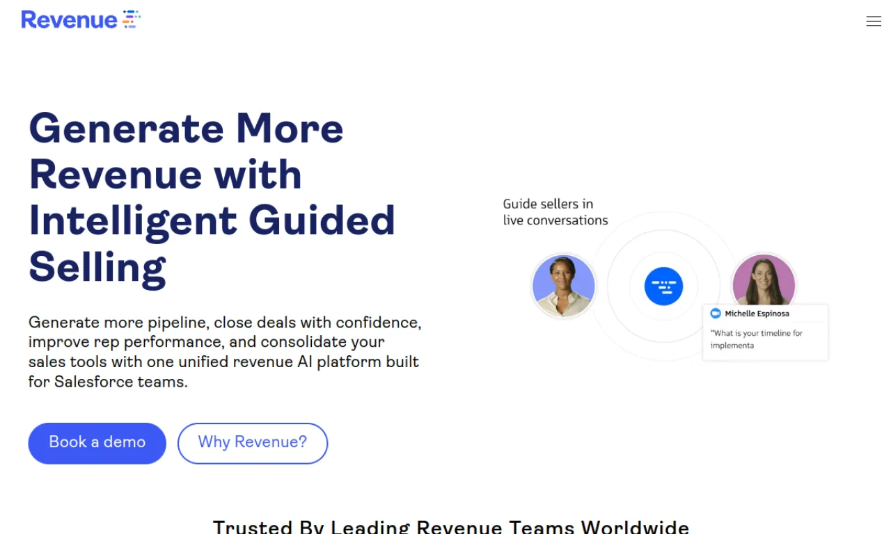 Screenshot of Revenue.io website