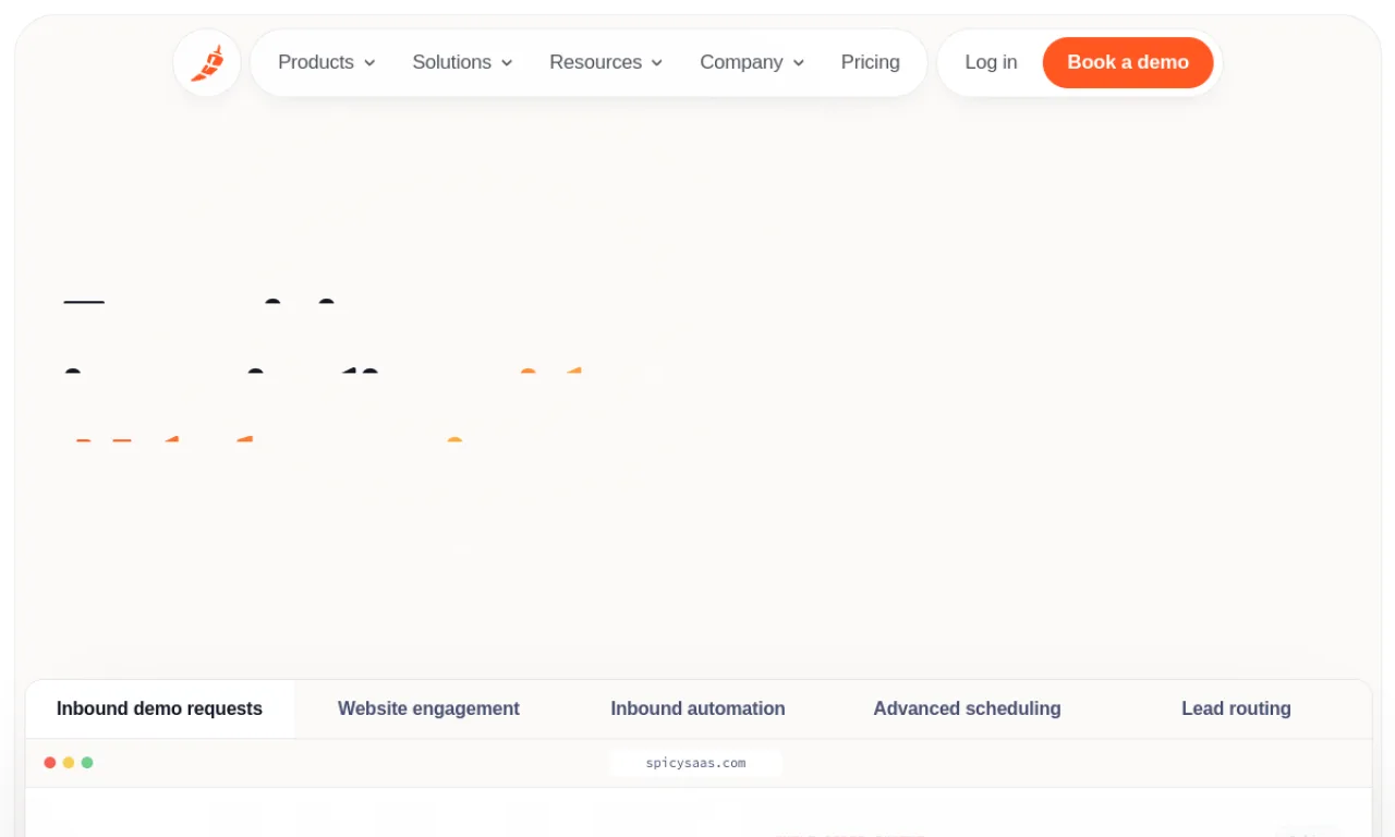 Screenshot of Chili Piper Concierge website
