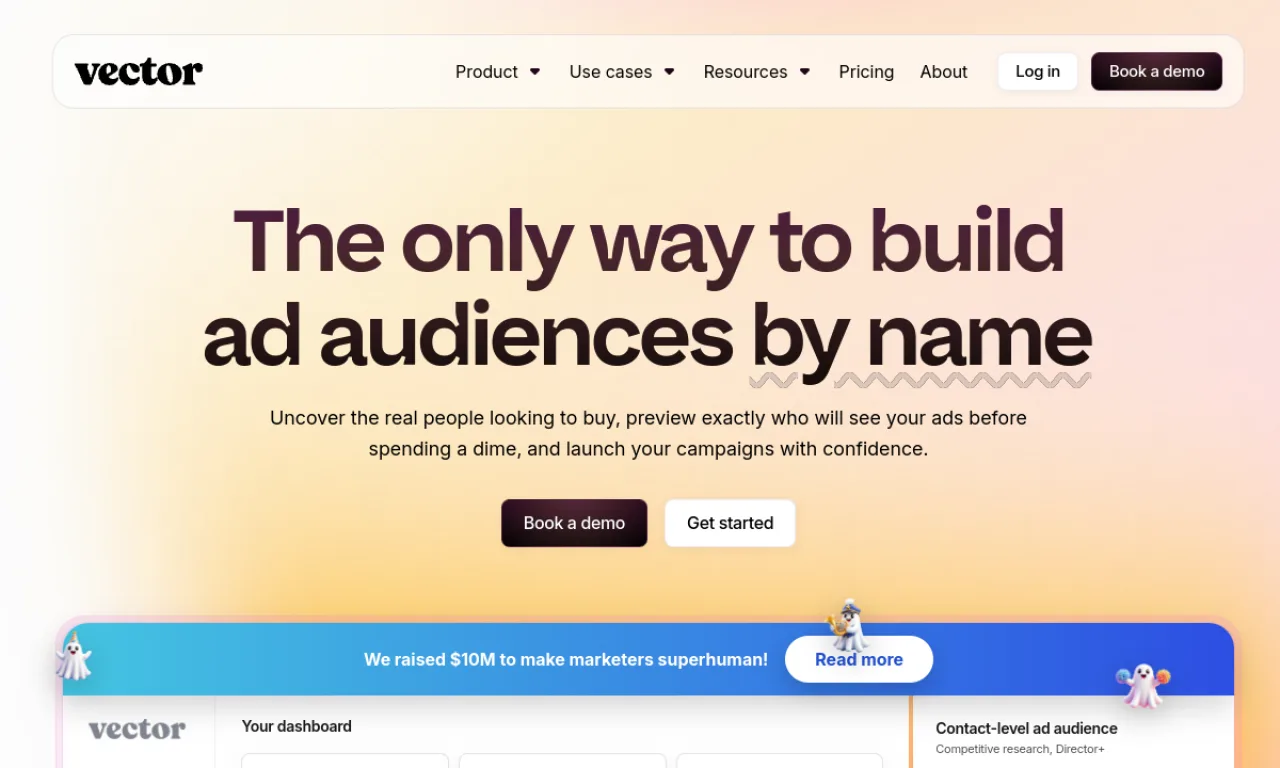 Screenshot of Vector website
