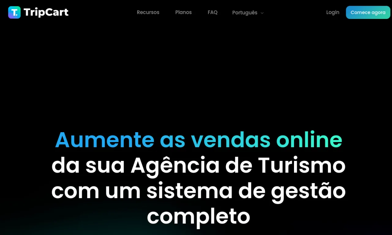 Screenshot of Tripcart website