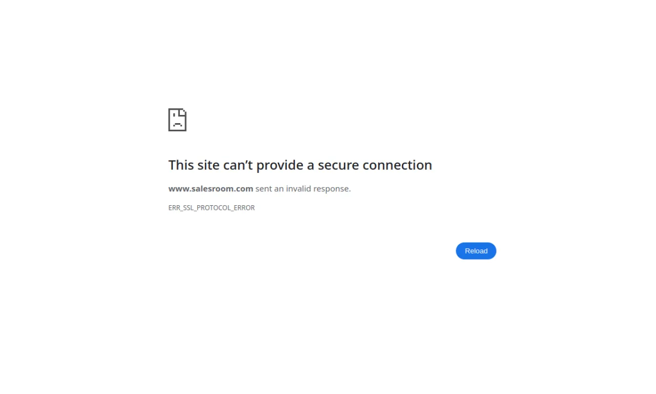 Screenshot of Salesroom website