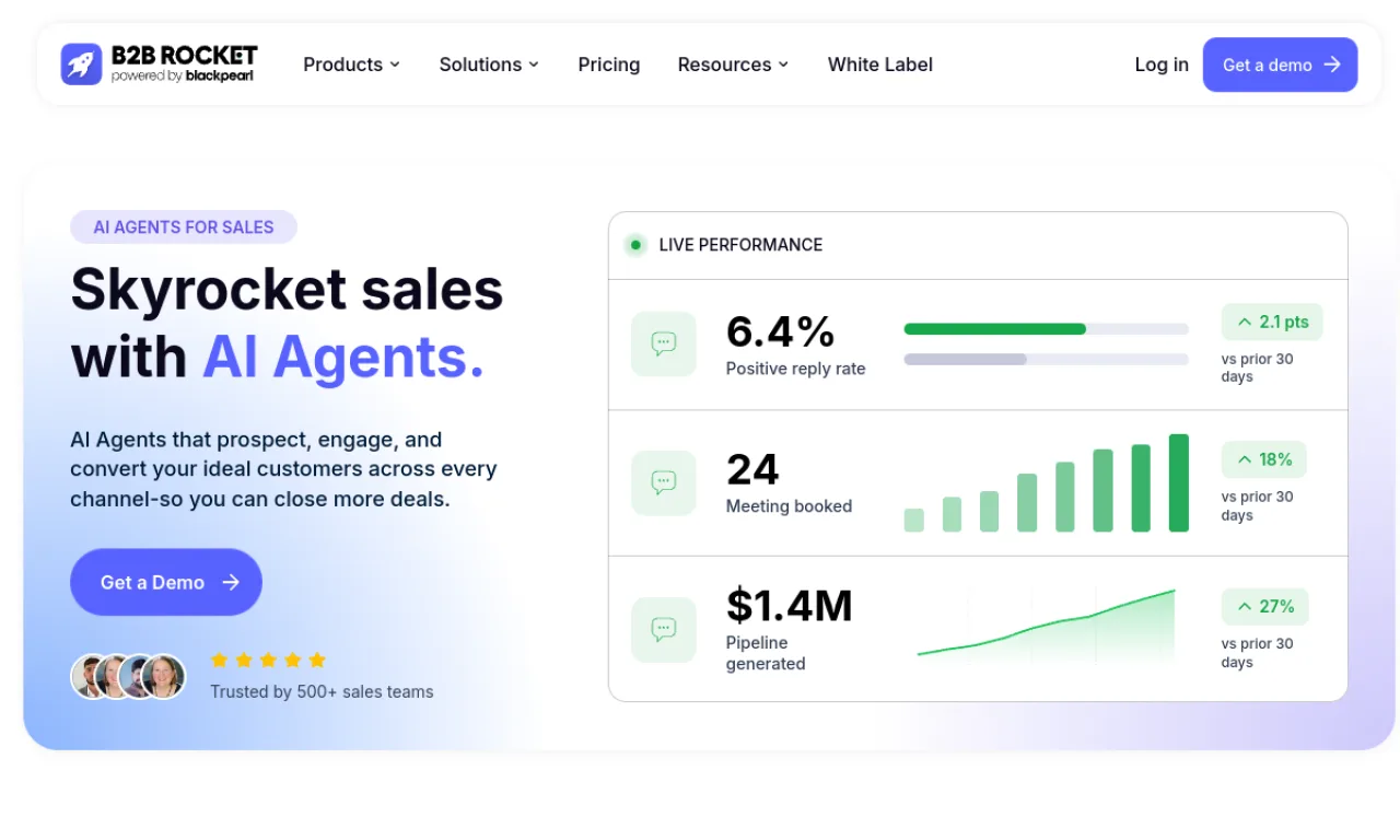 Screenshot of Antbot / B2B Rocket website