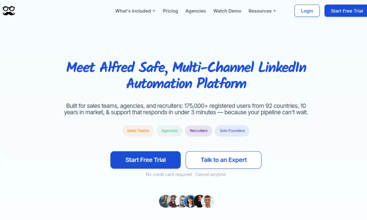 Screenshot of MeetAlfred website