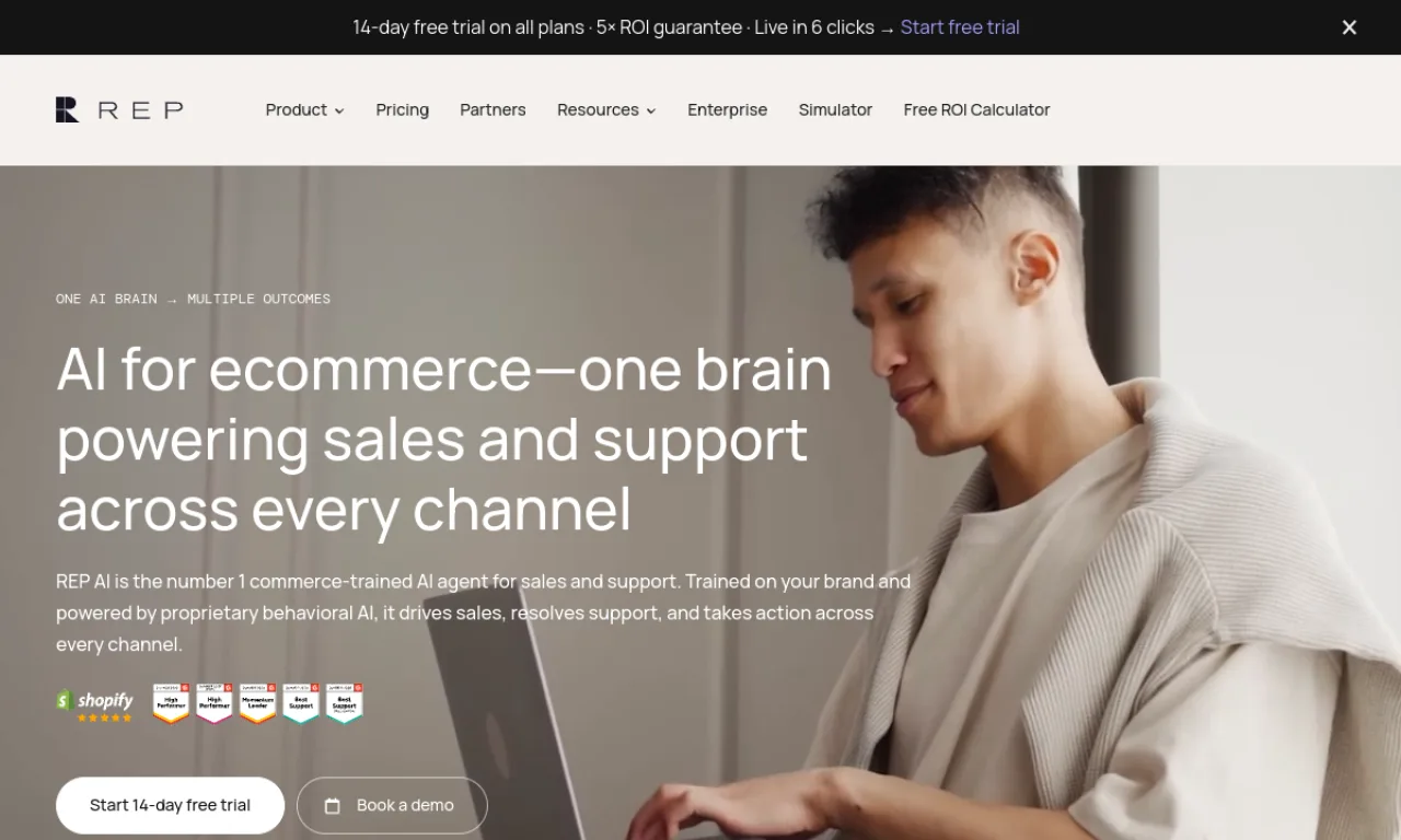 Screenshot of Hellorep website