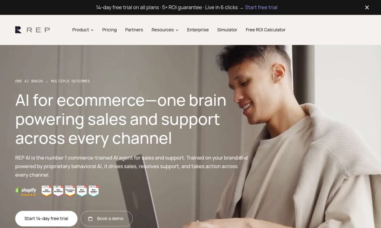 Screenshot of Hellorep website