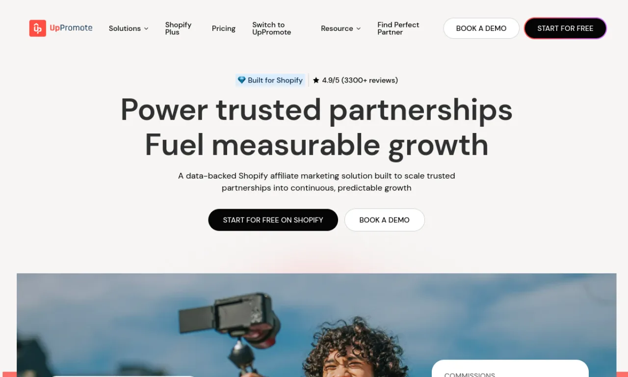 Screenshot of UpPromote website
