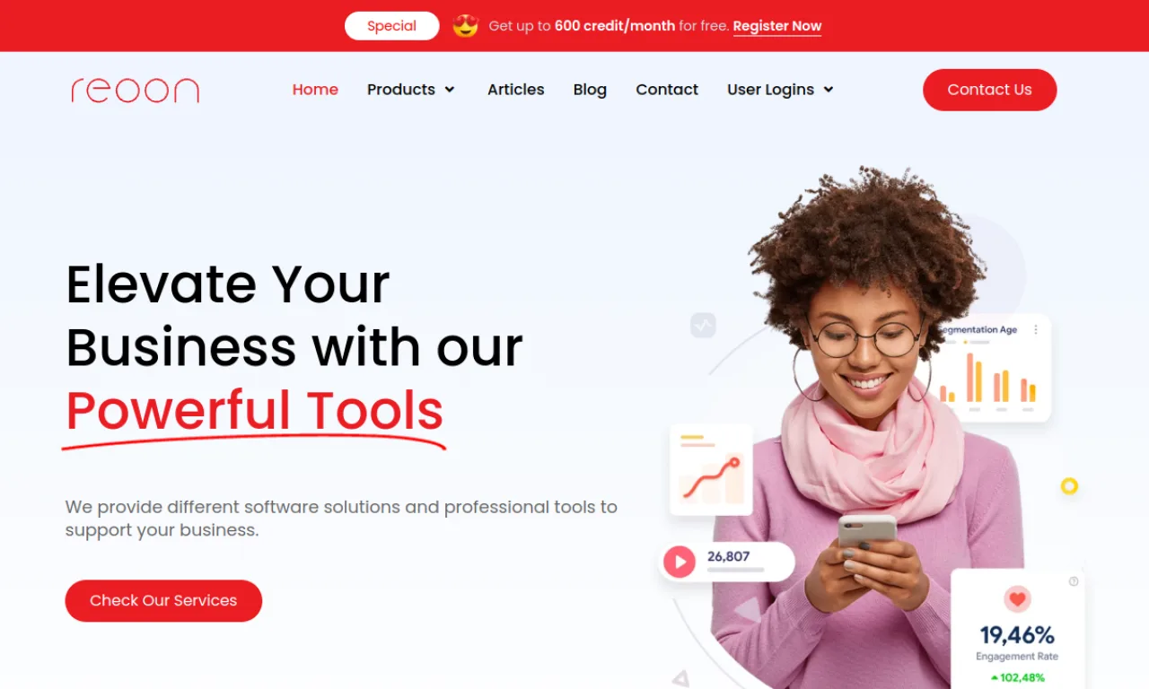 Screenshot of Reoon Email Verifier website