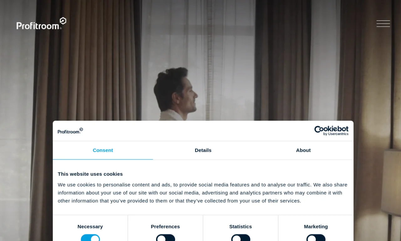 Screenshot of Profitroom website