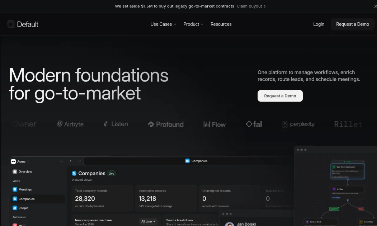 Screenshot of Default website