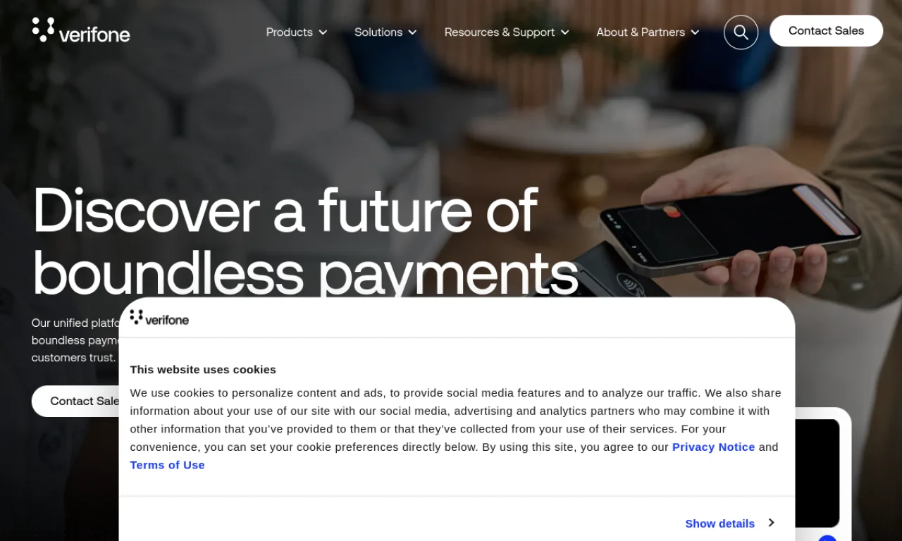 Screenshot of 2Checkout (Verifone) website