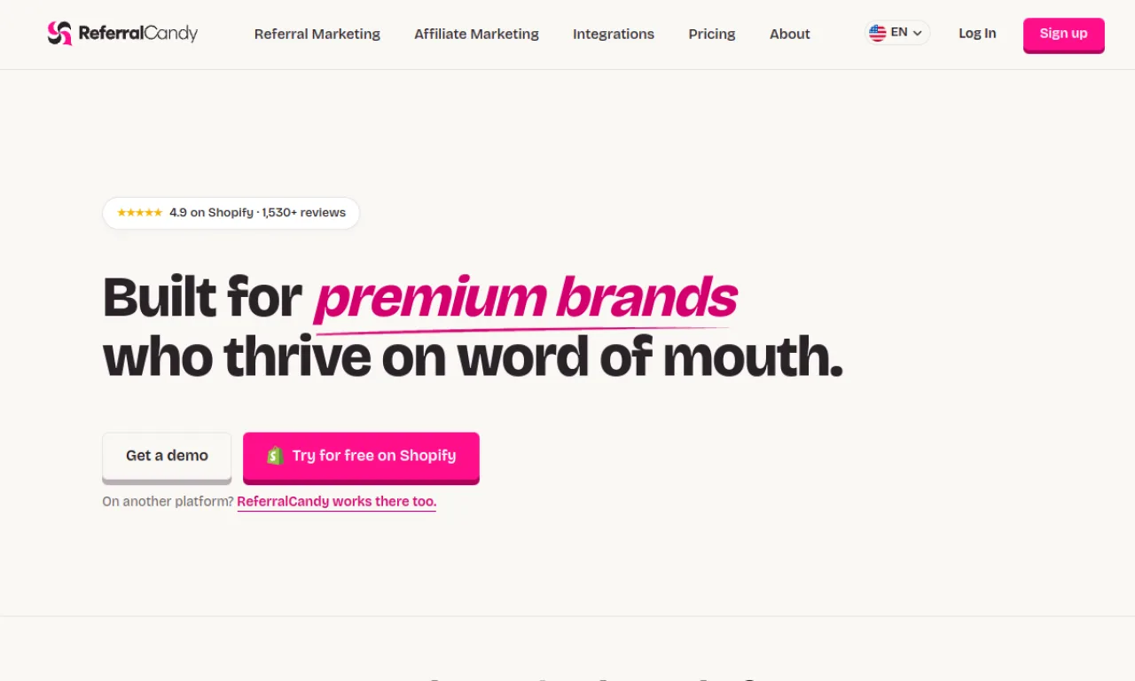 Screenshot of Referralcandy Blog website
