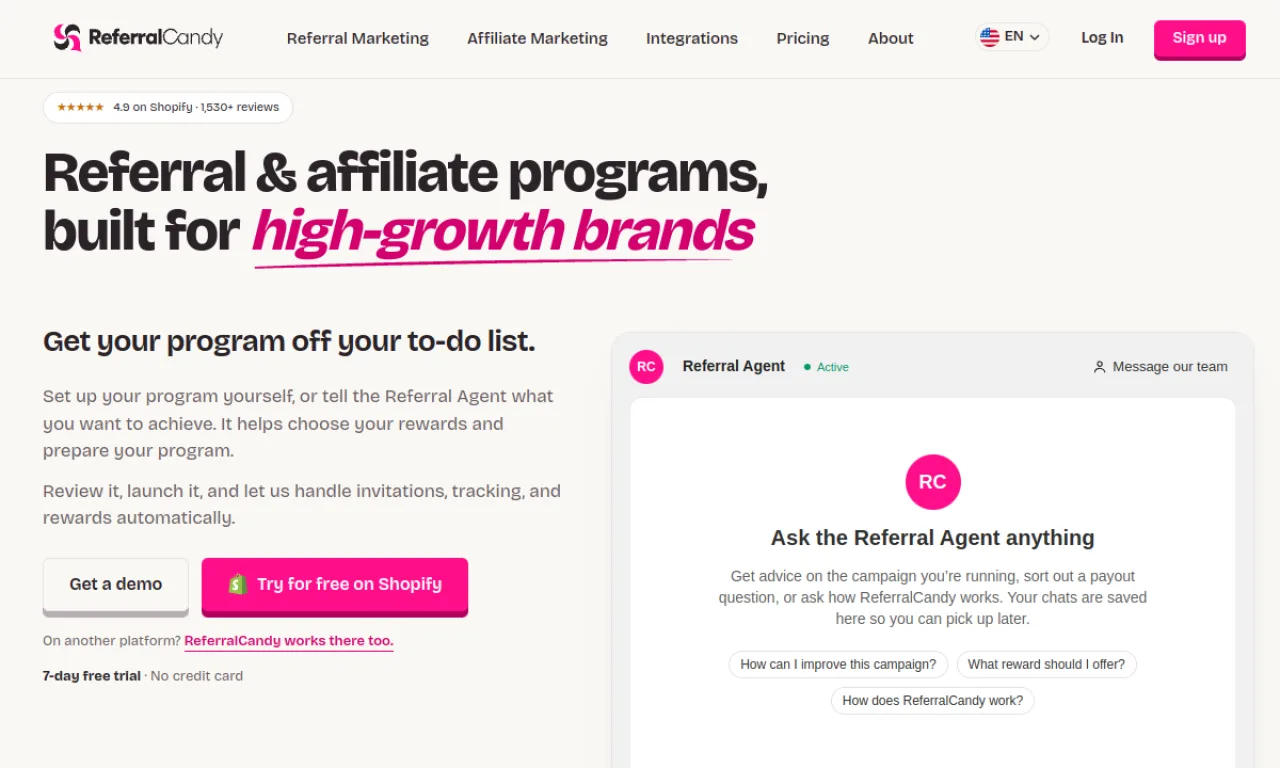 Screenshot of Referralcandy Blog website