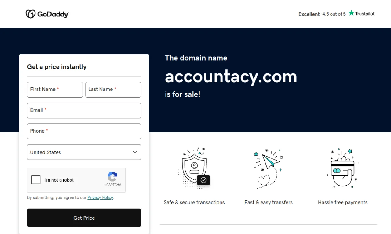 Screenshot of Accountacy Manager website