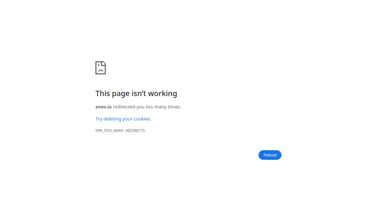Screenshot of Snovio Warmup website