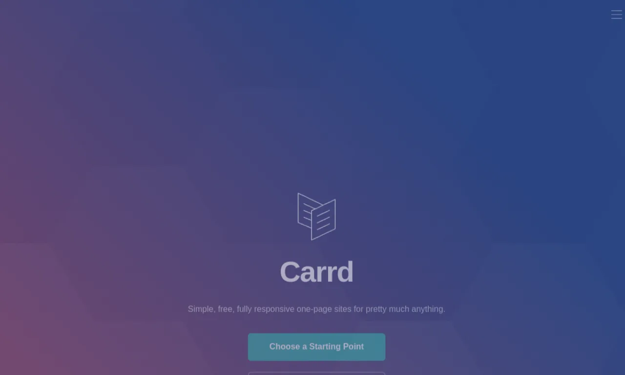 Screenshot of Carrd Pro website