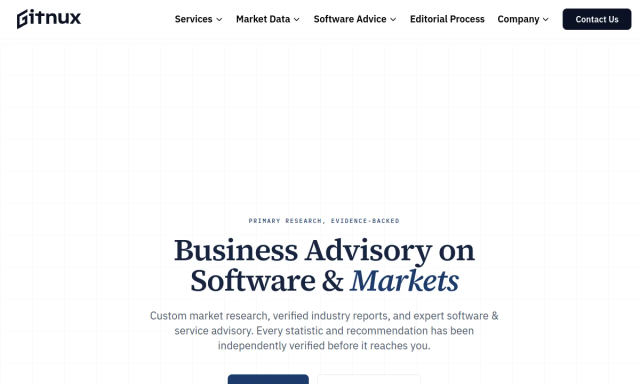 Screenshot of Gitnux website