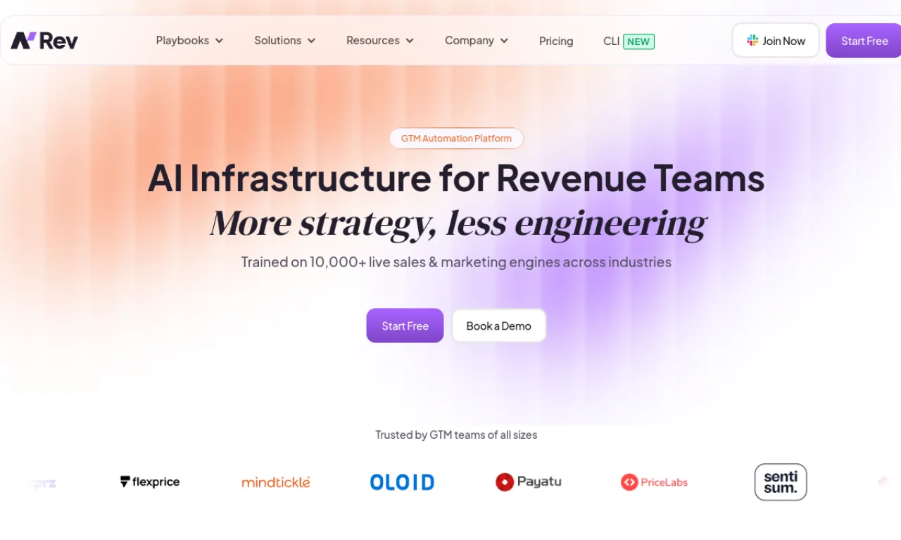 Screenshot of nRev website