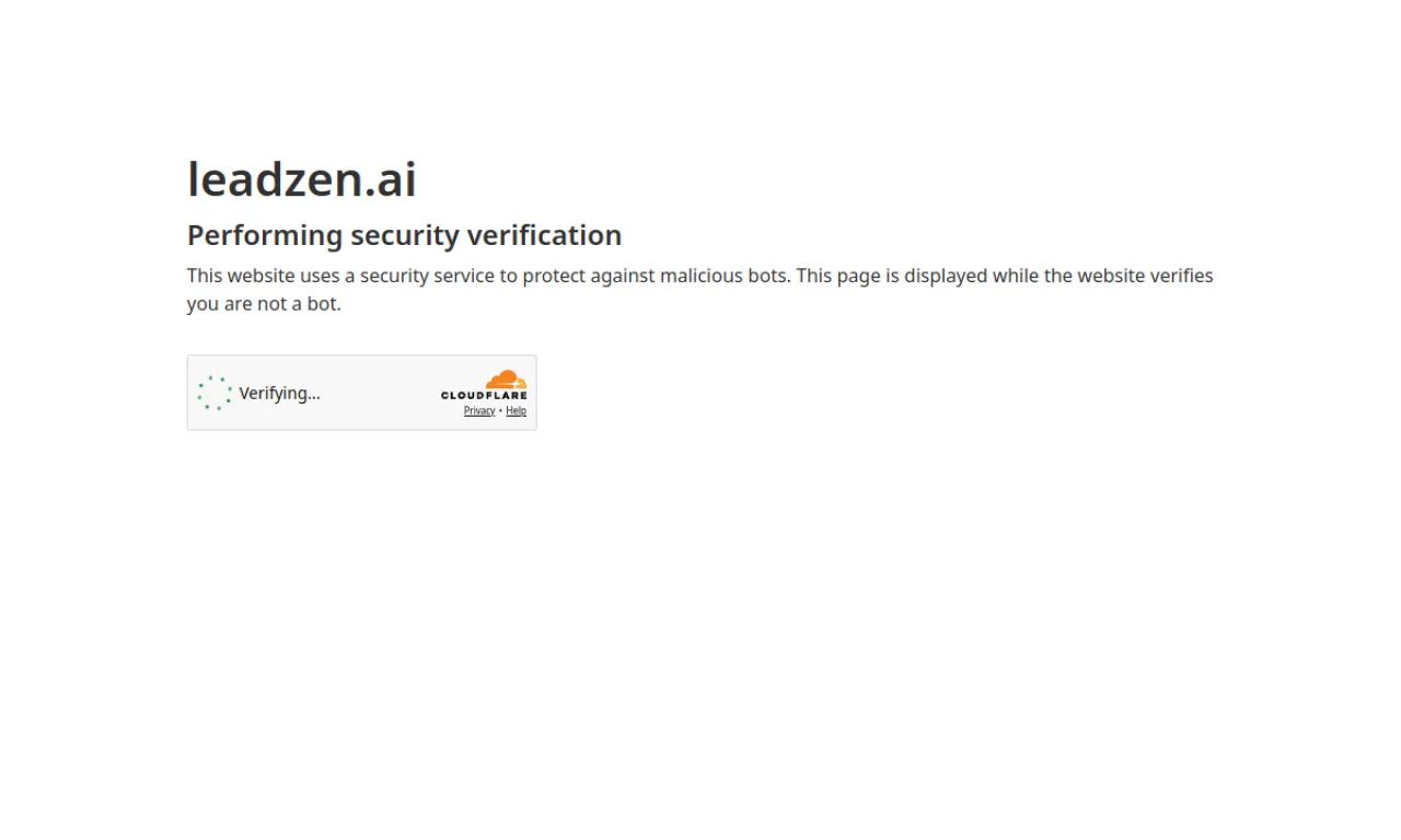 Screenshot of Leadzen.ai website
