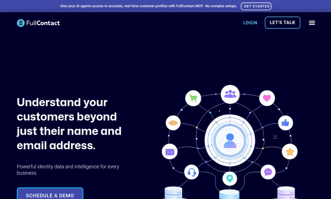 Screenshot of Enrichment by FullContact website