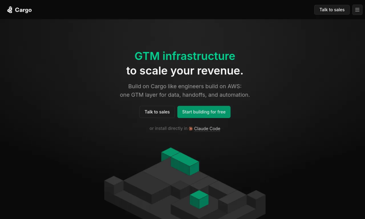 Screenshot of Cargo Workflows website