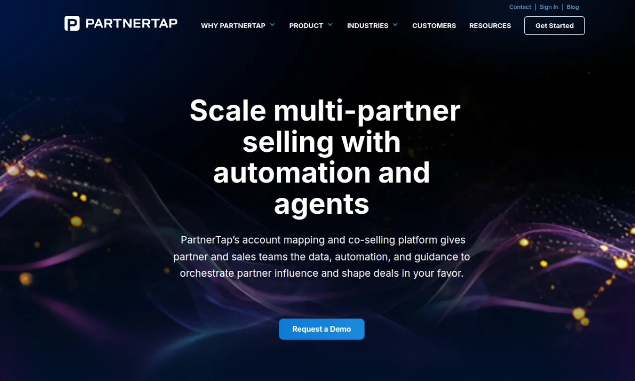 Screenshot of PartnerTap website