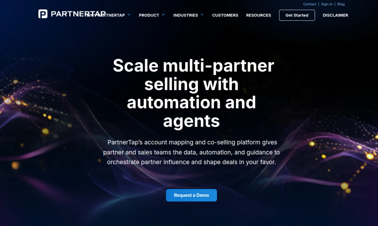 Screenshot of PartnerTap website