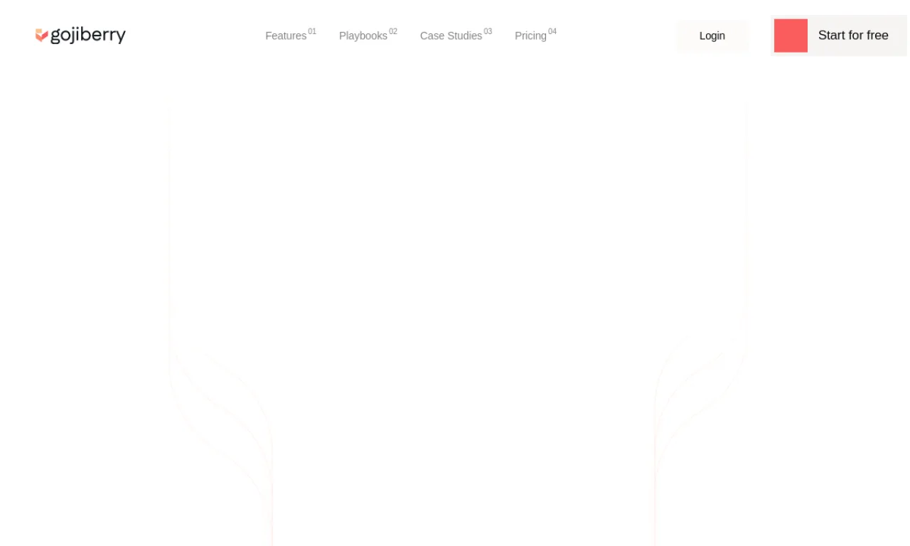 Screenshot of Gojiberry website