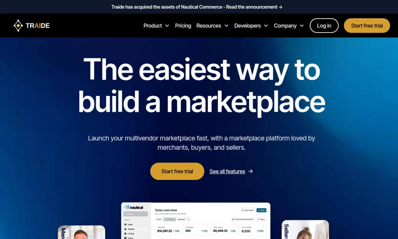 Screenshot of Nautical Commerce website