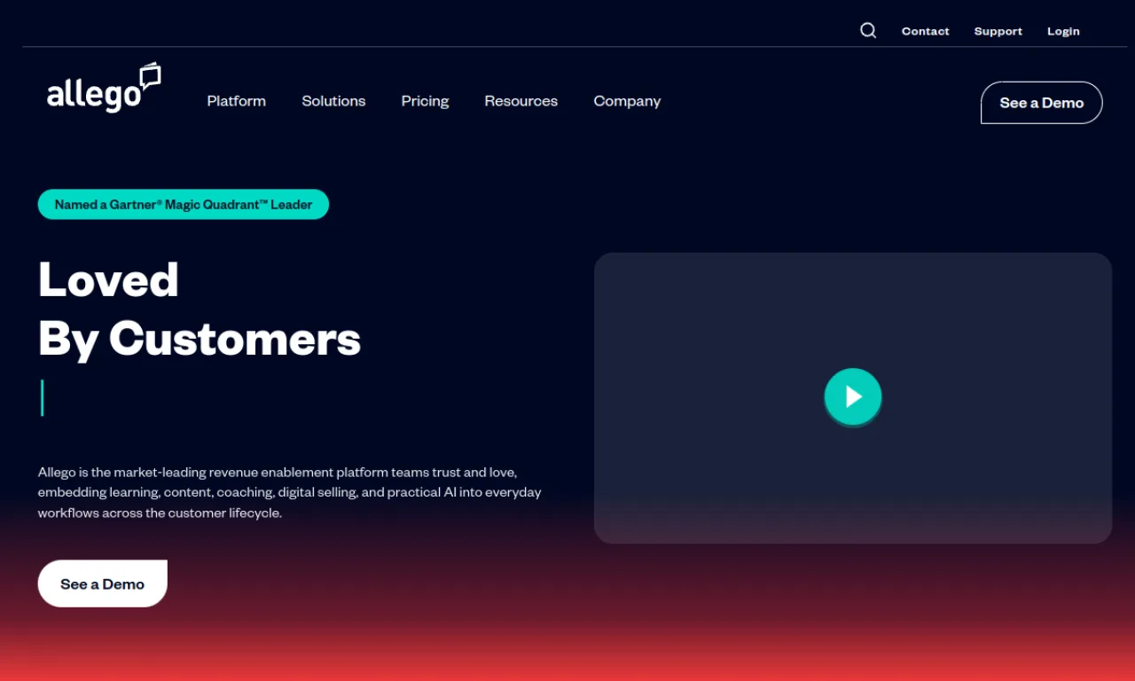 Screenshot of Refract (Allego) website