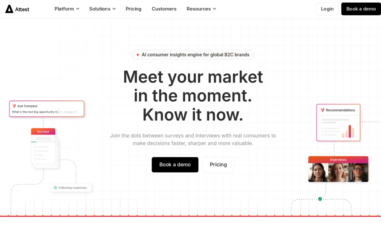 Screenshot of Attest website