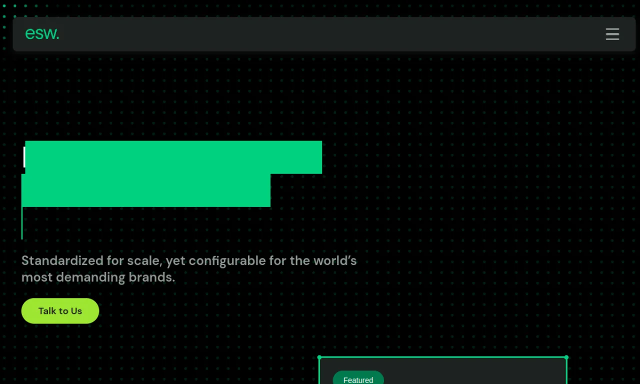 Screenshot of ESW website