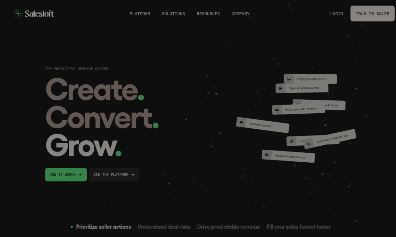Screenshot of Drift Conversation Cloud website
