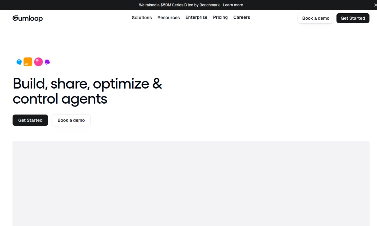 Screenshot of Gumloop website