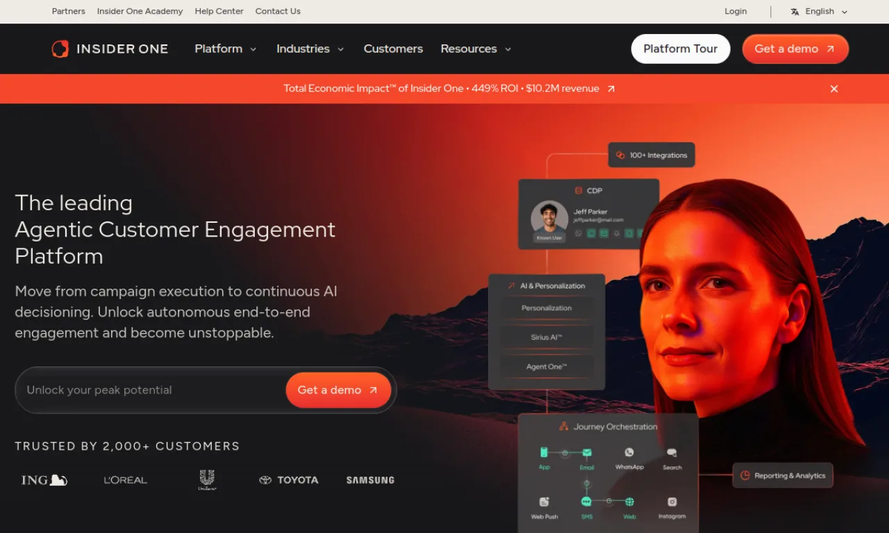 Screenshot of Insiderone website