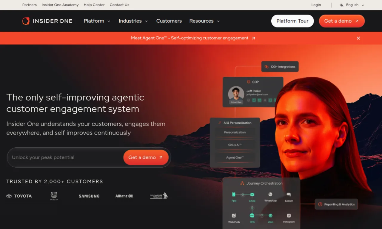 Screenshot of Insiderone website