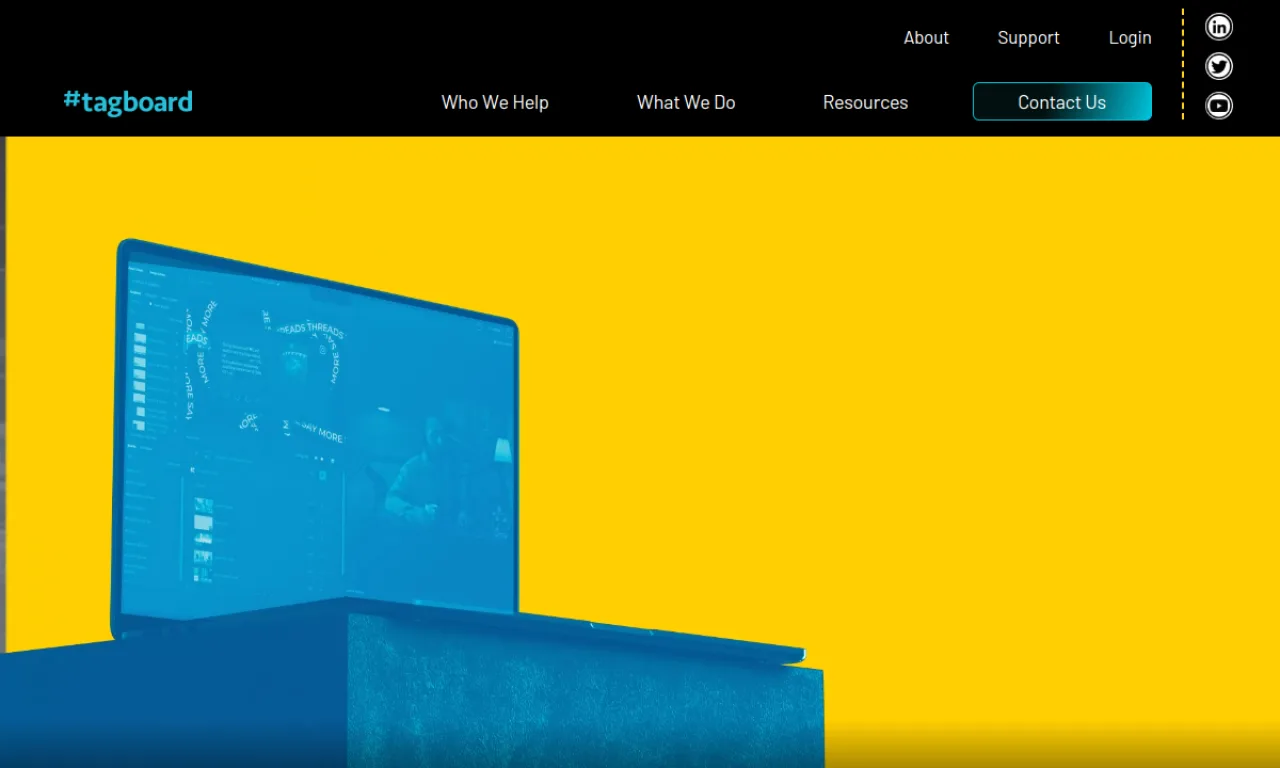 Screenshot of Tagboard website