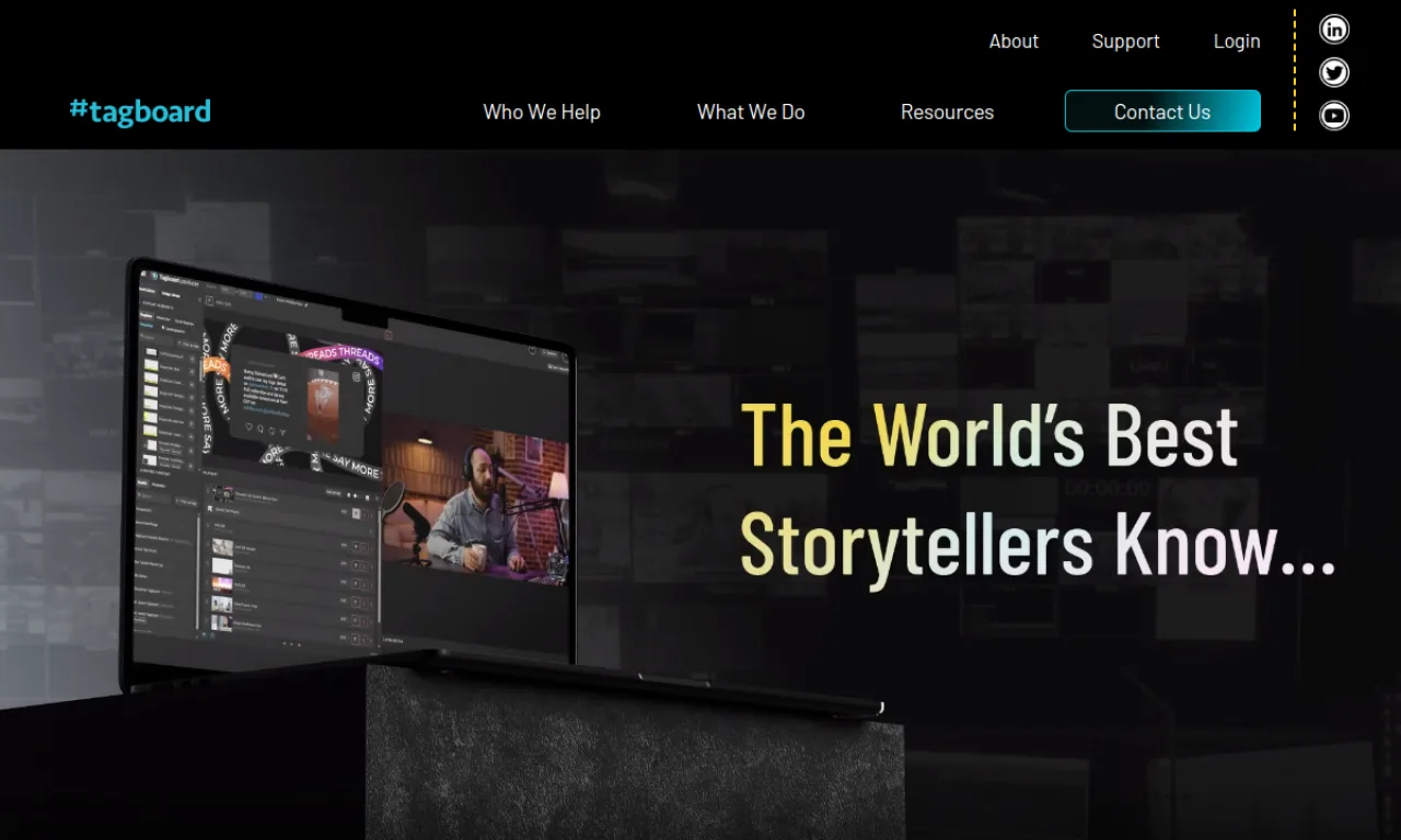 Screenshot of Tagboard website