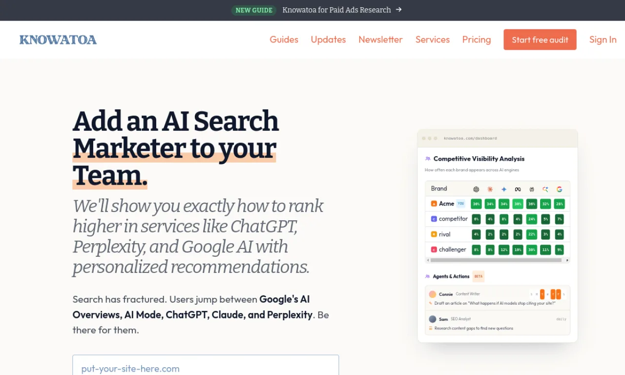 Screenshot of Trakkr / Knowatoa website