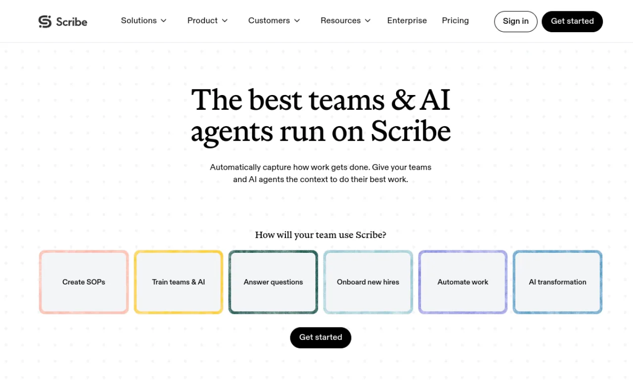 Screenshot of Folge / Scribe website
