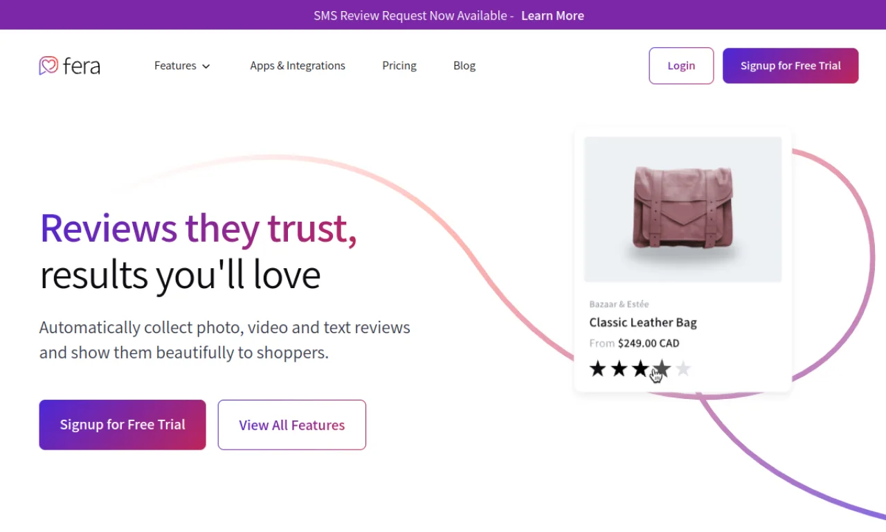 Screenshot of Fera.ai website