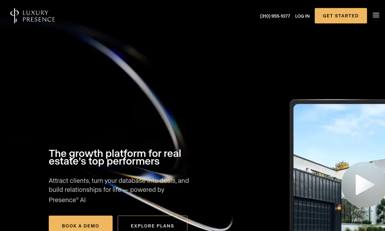 Screenshot of Luxury Presence website