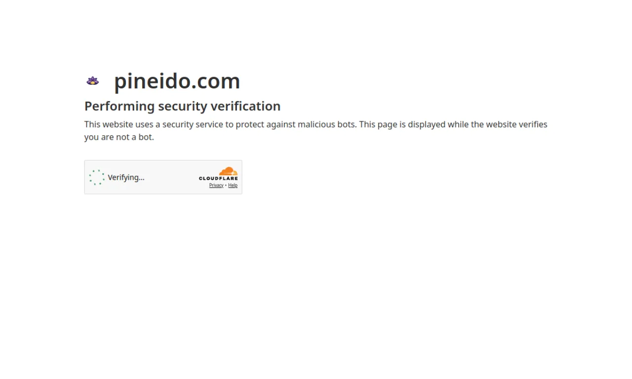 Screenshot of Pineido website
